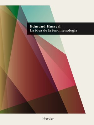 cover image of La idea de la fenomenología